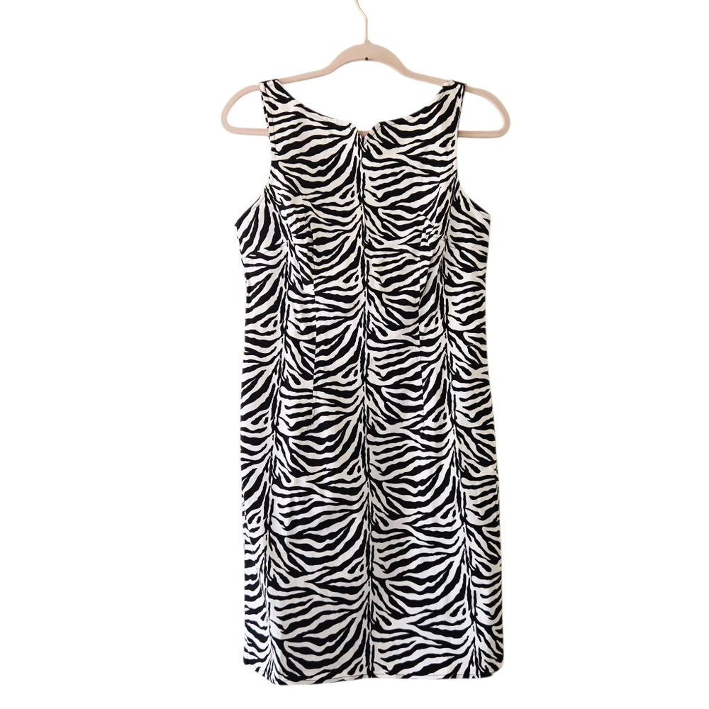 California Concepts Zebra Print Retro Stretchy Bodycon Sleeveless Cutout Back 12